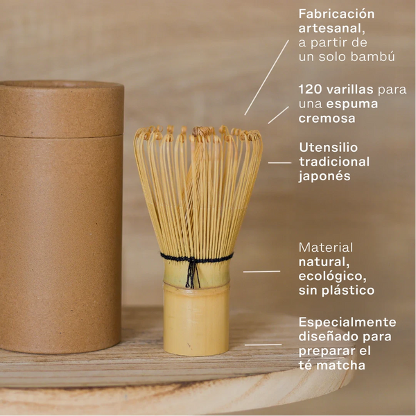 BATIDOR DE BAMBÚ PARA TÉ MATCHA - CHASEN